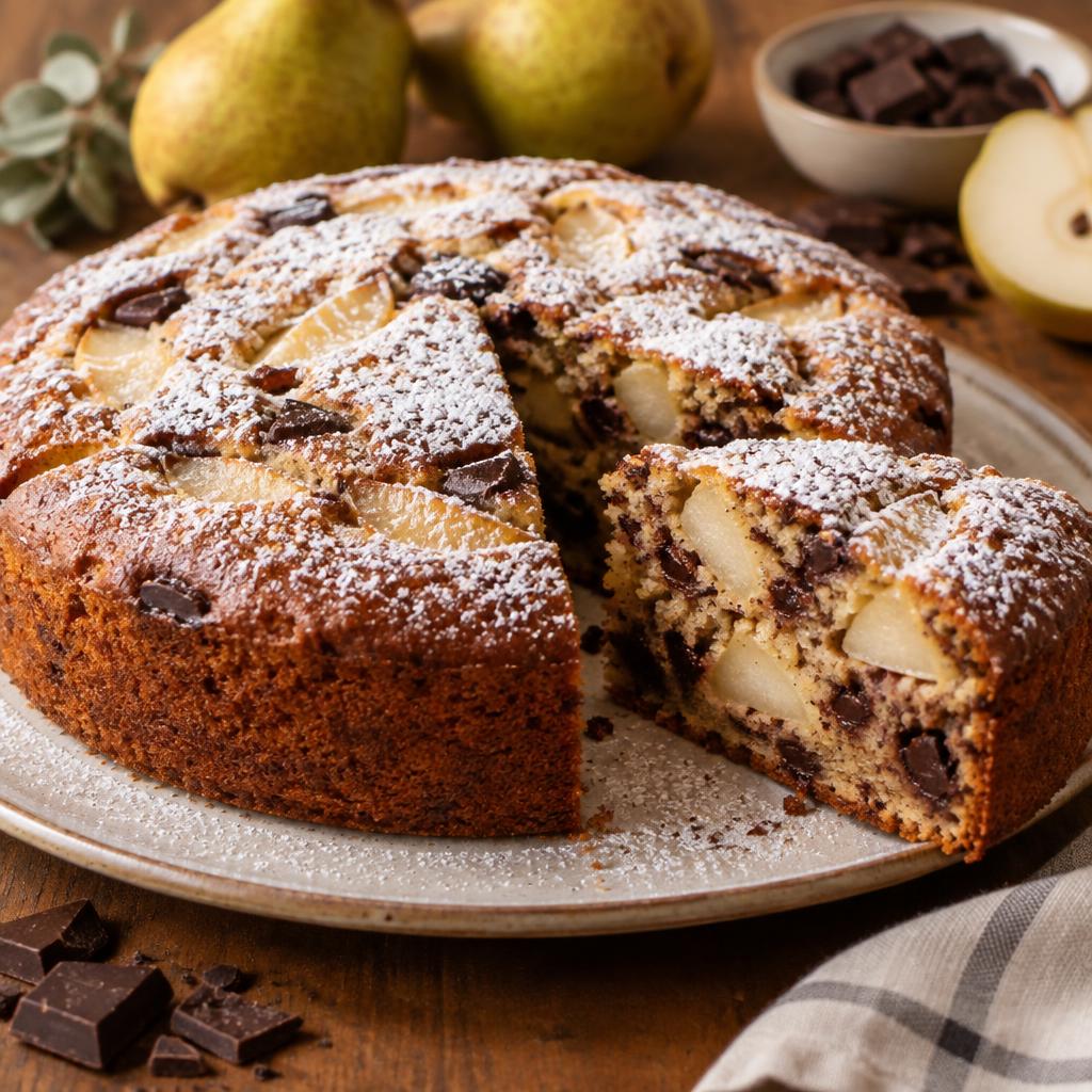 Torta pere e cioccolato